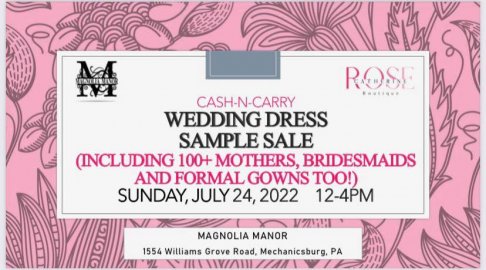 Catherine Rose Boutique Wedding Dress Sample Sale