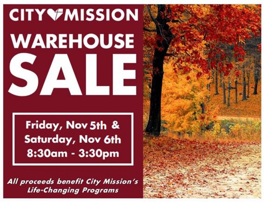 City Mission Thrift Store Fall Warehouse Sale