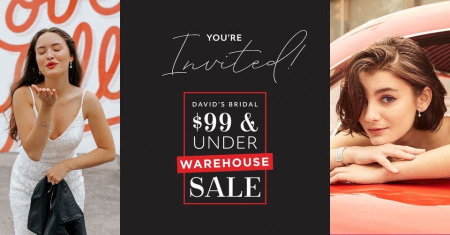 David's Bridal $99 and under Warehouse Sale