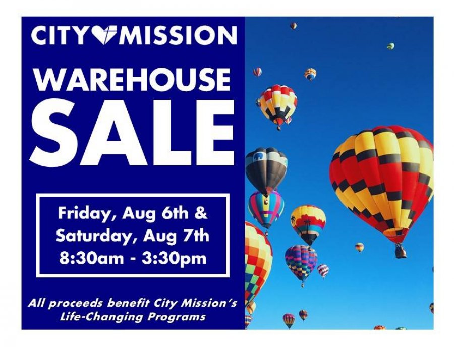 City Mission Thrift Store Summer Warehouse Sale