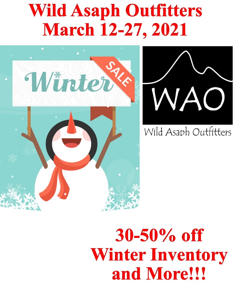 Wild Asaph Outfitters Winter Clearance Sale