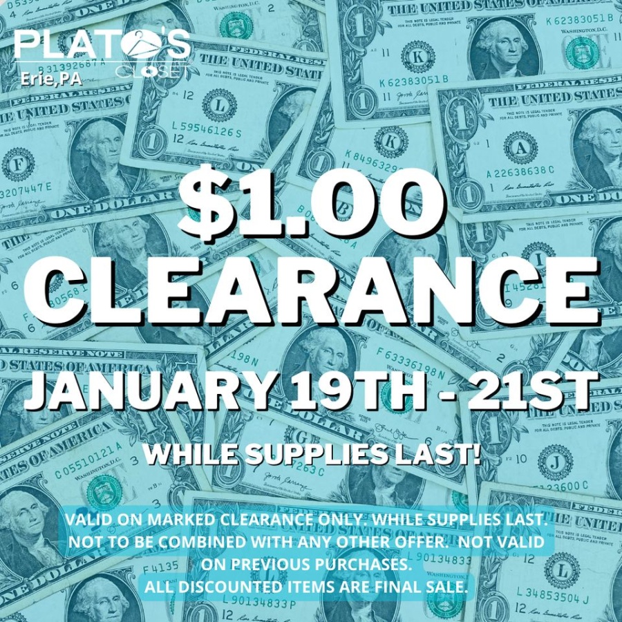 Plato's Closet $1 Clearance Sale - Erie, PA 