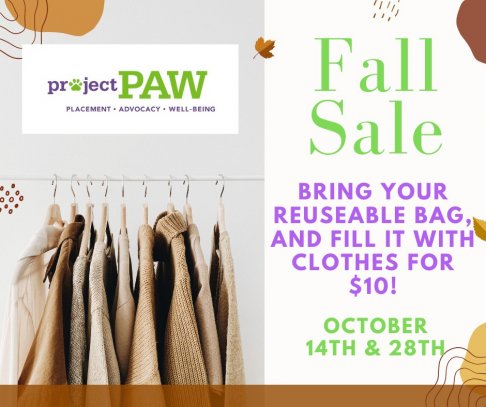 Project Paw Clothing Sale