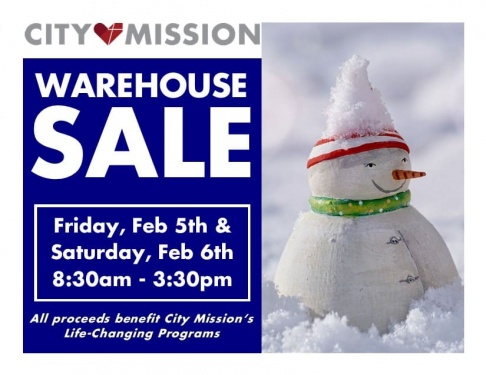 City Mission Thrift Store Winter Warehouse Sale