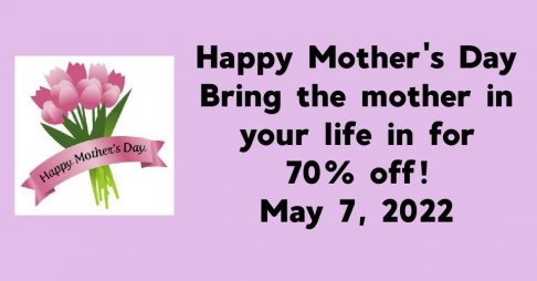 Treasure House Fashions Mother's Day Sale