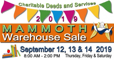 Charitable Deeds & Services Mammoth Warehouse Sale